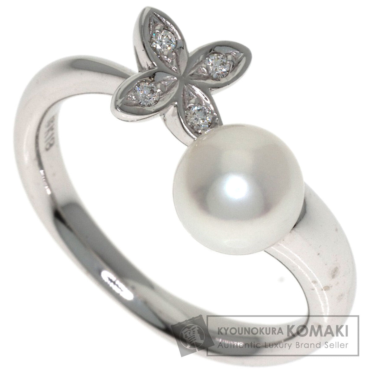 み*★様 遺品整理 生前整理 ミキモトパールリング　 ヴィンテージアクセサリー ミキモト パール 真珠 ダイヤモンド リング・指輪 中古 | 京の蔵小牧