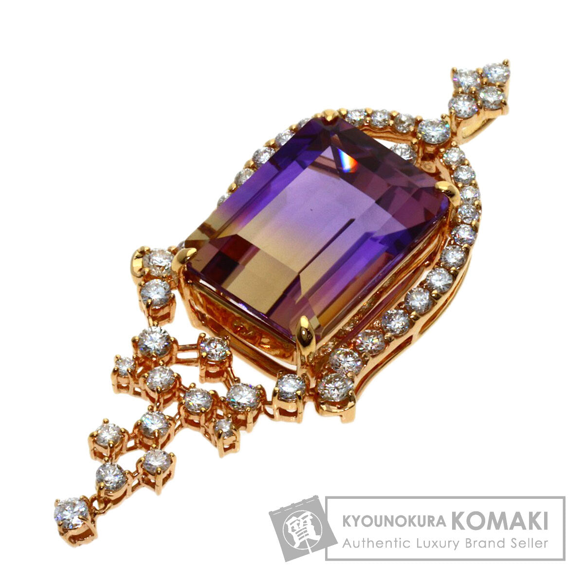 セレクトジュエリー アメトリン ダイヤモンド ペンダントトップ 中古 商品画像1