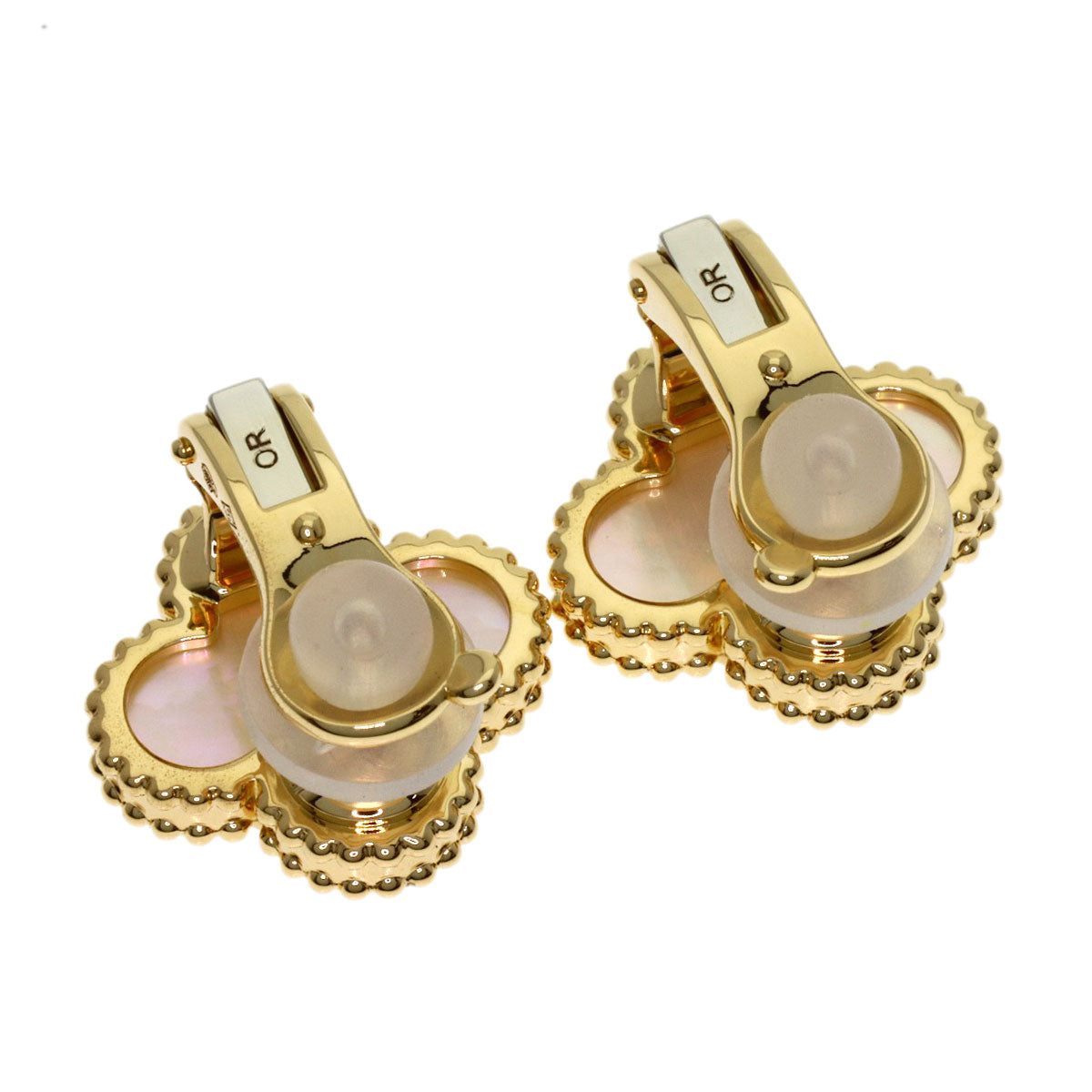 ヴァンクリーフ＆アーペル ヴィンテージ アルハンブラ マザー オブ パール イヤリング 中古 商品画像3