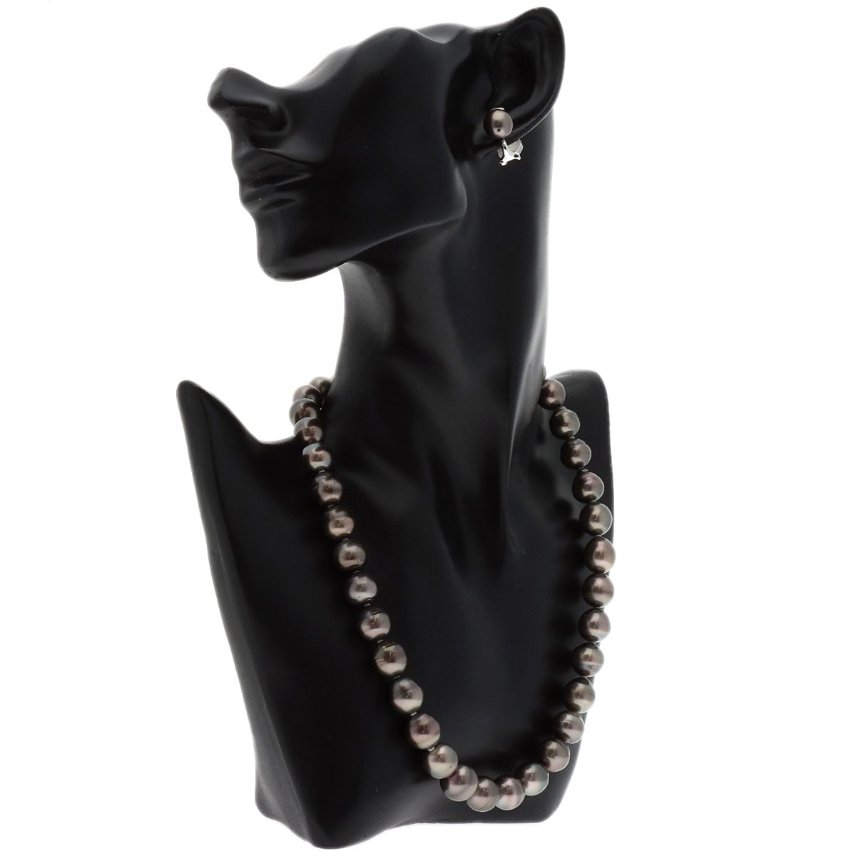 セレクトジュエリー ヤシマ真珠 黒蝶バロックパール 真珠 ダイヤモンド イヤリングセット ネックレス 中古 商品画像10