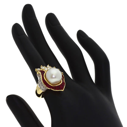 セレクトジュエリー パール 真珠 ルビー ダイヤモンド リング・指輪 中古 商品画像8