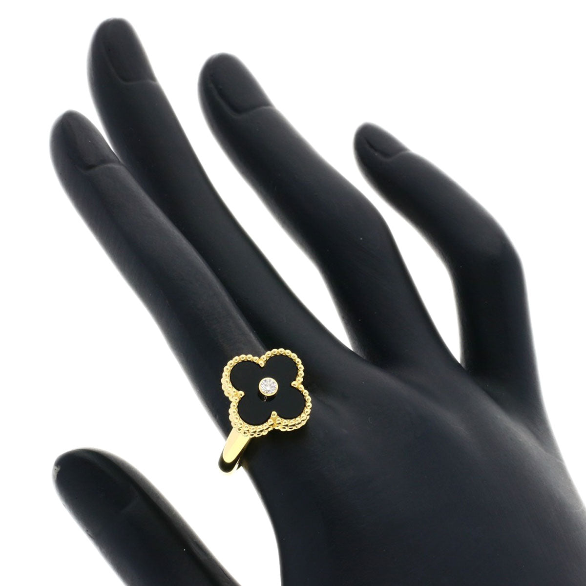 ヴァンクリーフ＆アーペル ヴィンテージ アルハンブラ ダイヤモンド オニキス #55 リング・指輪 中古 商品画像7