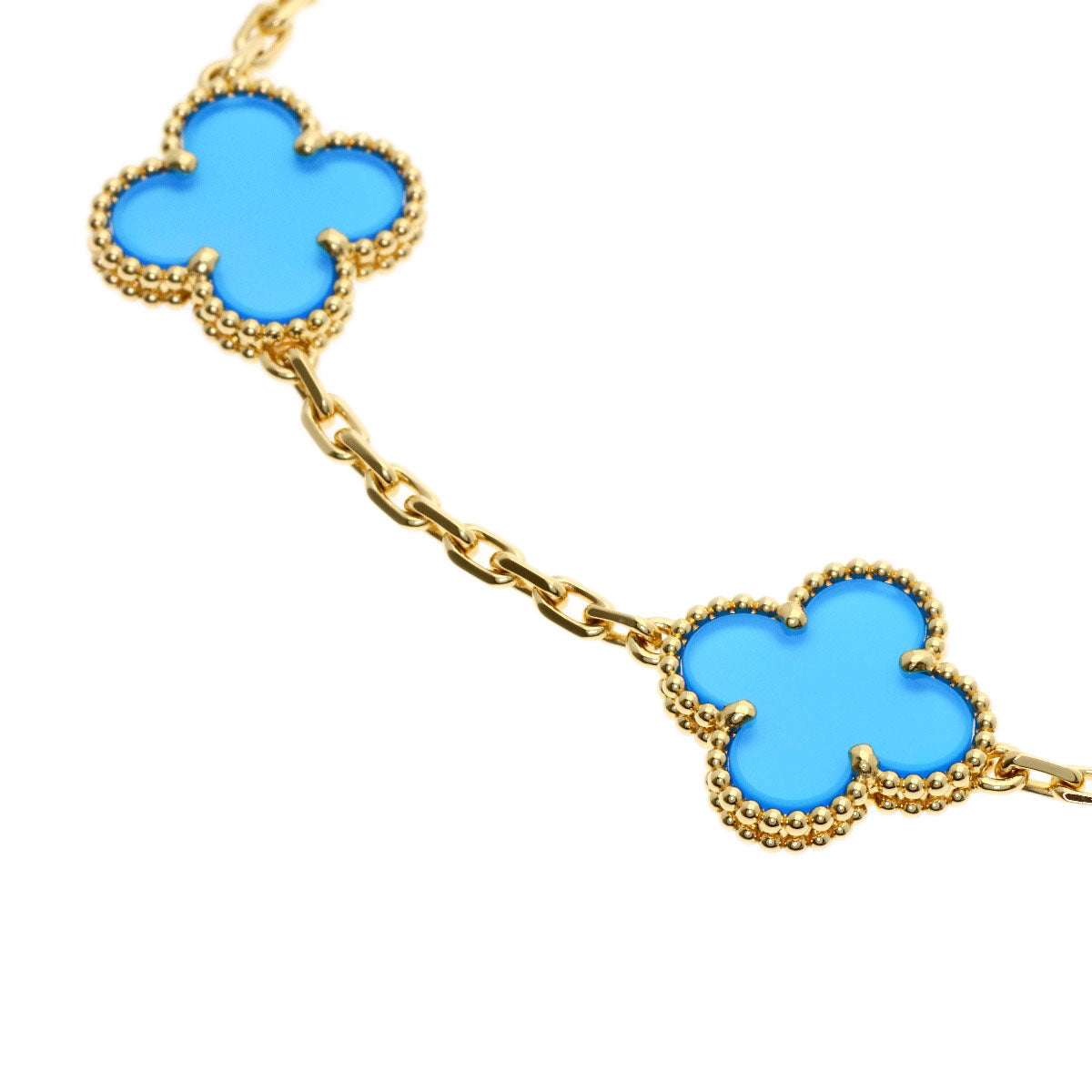【美品2026年2月購入】VanCleef&Arpelsヴィンテージアルハンブラ ヴァンクリーフ＆アーペル ヴィンテージ アルハンブラ ブルーアゲート