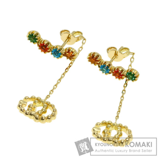 グッチ ダブルG マルチカラー ストーン ピアス 中古 商品画像1