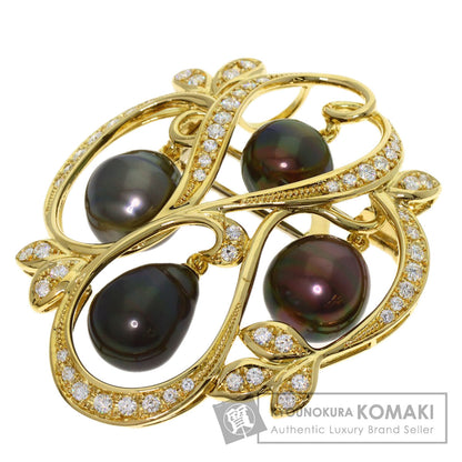 クイーン ブラックパール 真珠 ダイヤモンド ブローチ 中古 商品画像1