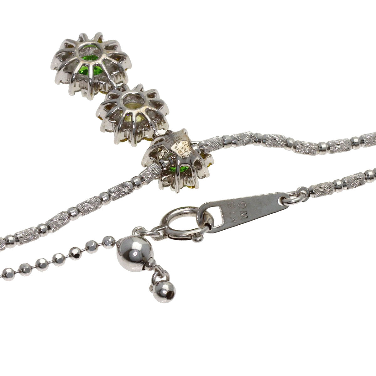 セレクトジュエリー フラワーモチーフ ガーネット ダイヤモンド ネックレス 中古 商品画像3