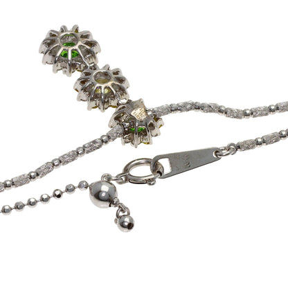 セレクトジュエリー フラワーモチーフ ガーネット ダイヤモンド ネックレス 中古 商品画像3