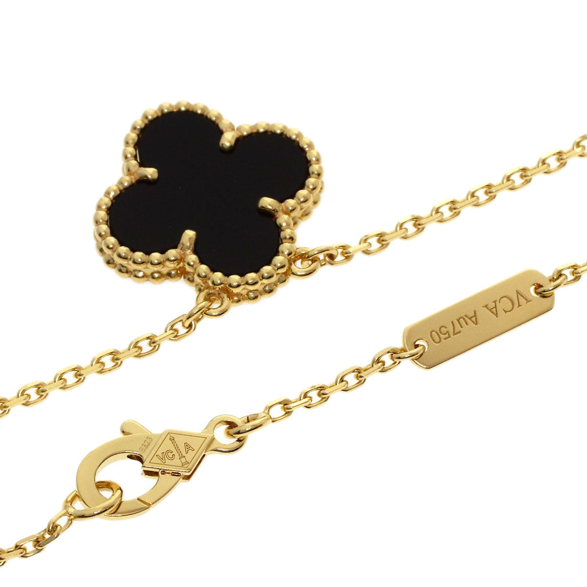 ヴァンクリーフ＆アーペル ヴィンテージ アルハンブラ オニキス ネックレス 中古 商品画像3