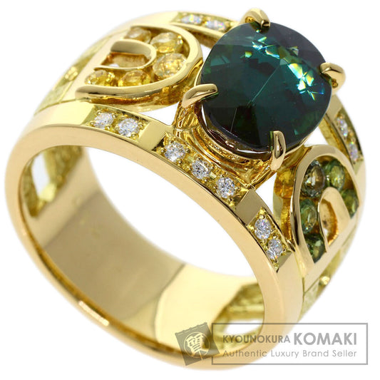 池田啓子 AKコレクション グリーントルマリン ダイヤモンド サファイア リング・指輪 中古 商品画像1