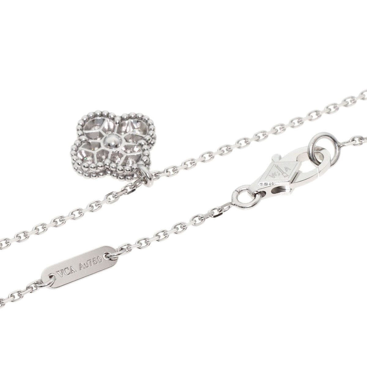 ヴァンクリーフ＆アーペル スウィート アルハンブラ ダイヤモンド ネックレス 中古 商品画像3