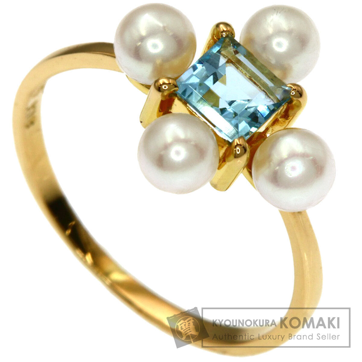 タサキ アクアマリン パール 真珠 リング・指輪 中古 商品画像1