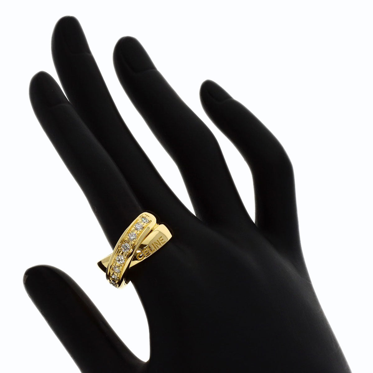 セリーヌ ロゴ クロス ダイヤモンド リング・指輪 中古 商品画像8
