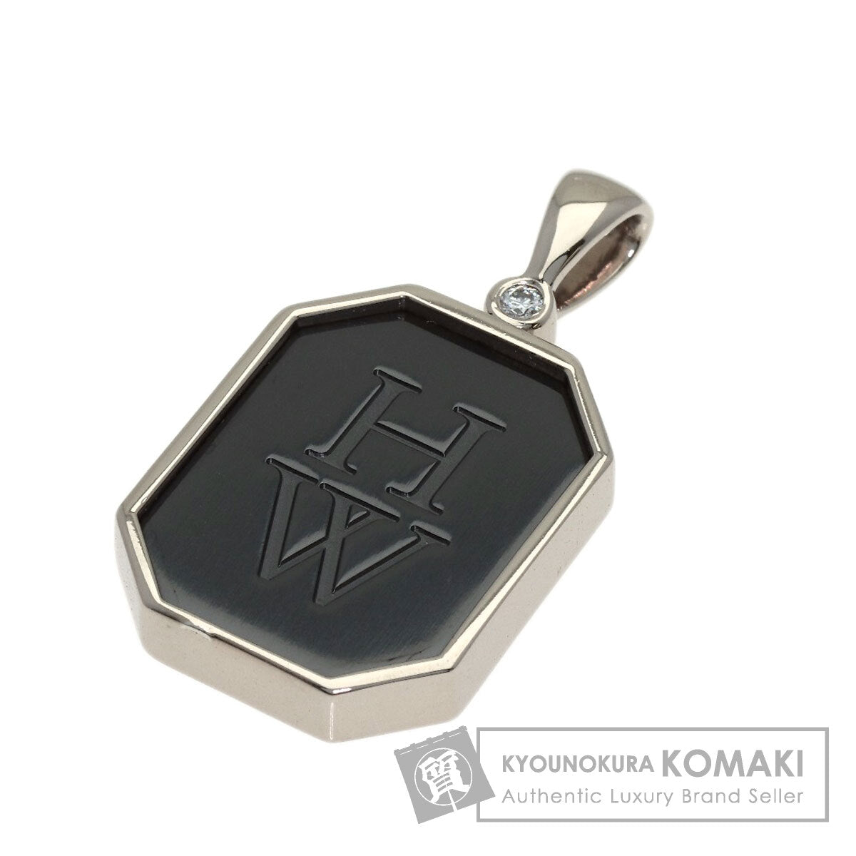 ハリーウィンストン HWロゴ 1P ダイヤモンド ペンダントトップ 中古 商品画像1