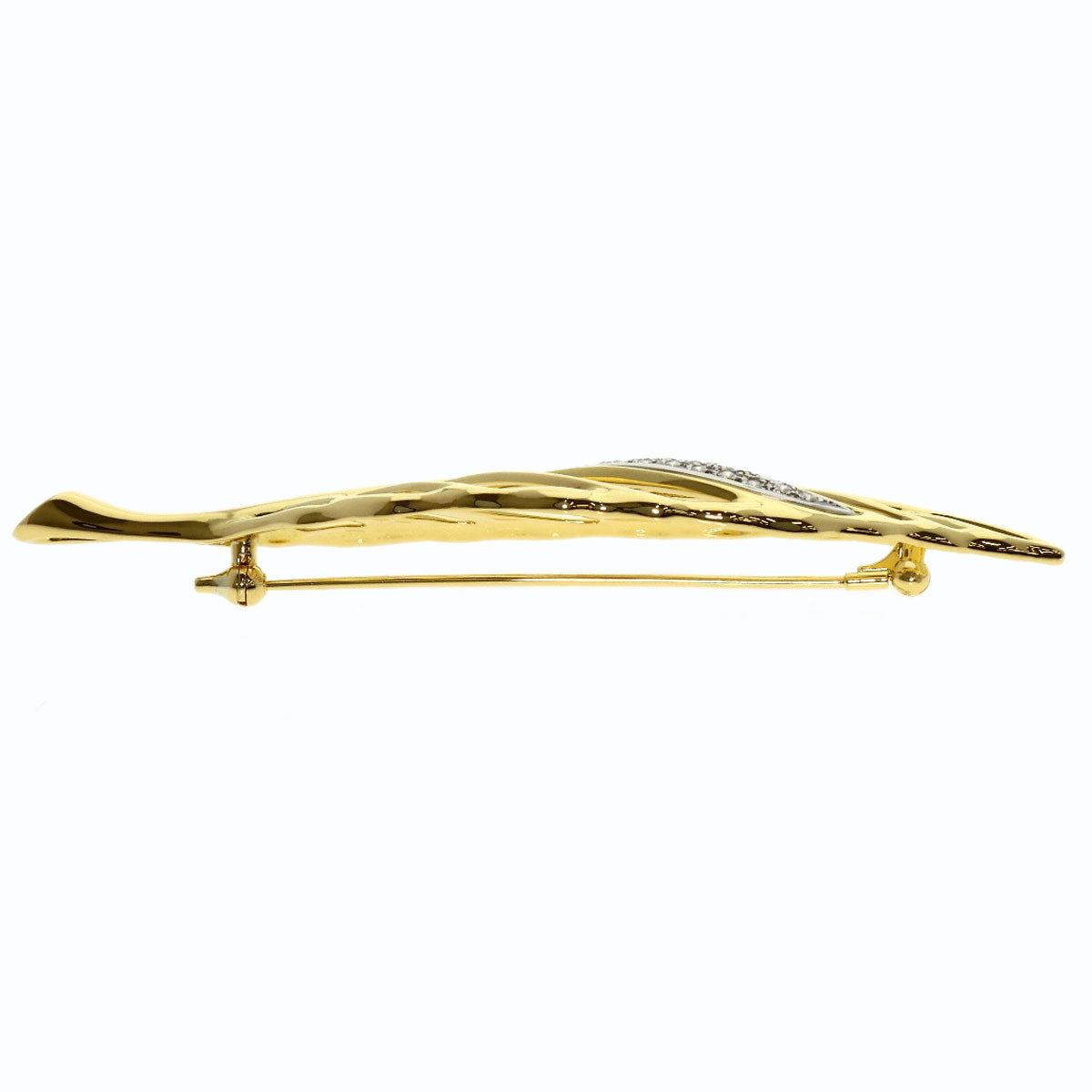 ミキモト リーフ ダイヤモンド ブローチ 中古 商品画像4
