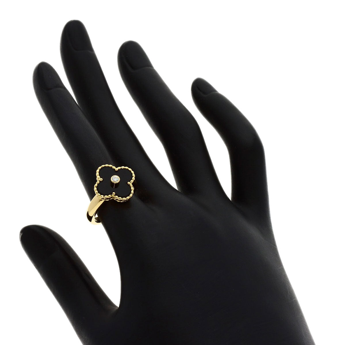 ヴァンクリーフ＆アーペル ヴィンテージ アルハンブラ ダイヤモンド オニキス #51 リング・指輪 中古 商品画像7