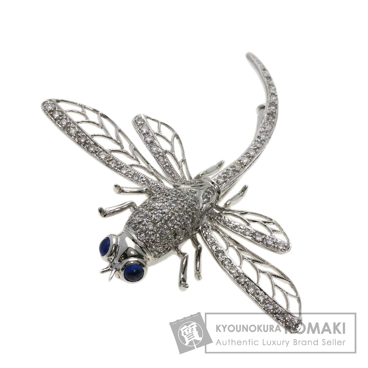 セレクトジュエリー トンボ サファイア ダイヤモンド ブローチ 中古 商品画像1