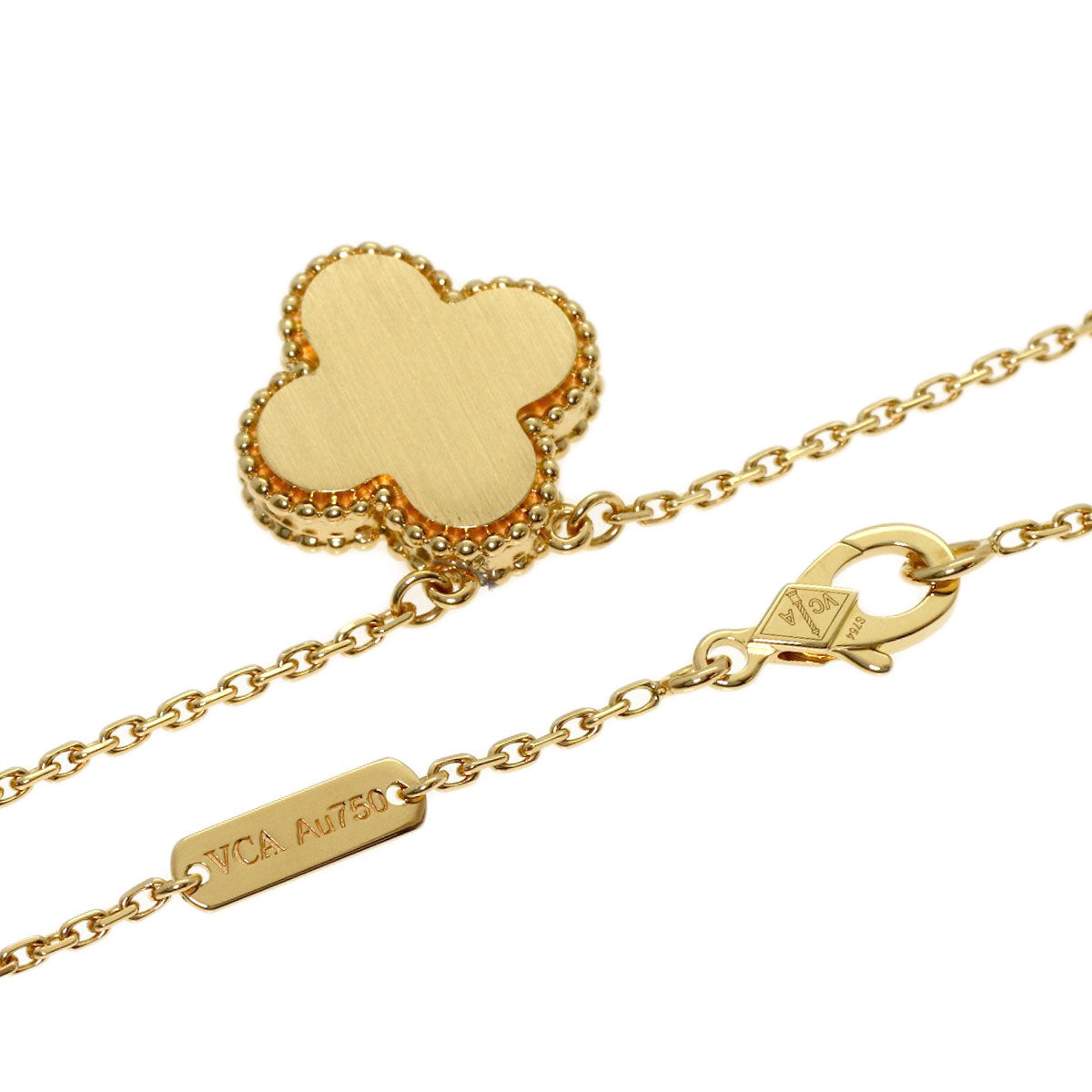ヴァンクリーフ＆アーペル ヴィンテージ アルハンブラ シェル ダイヤモンド ネックレス 中古 商品画像3
