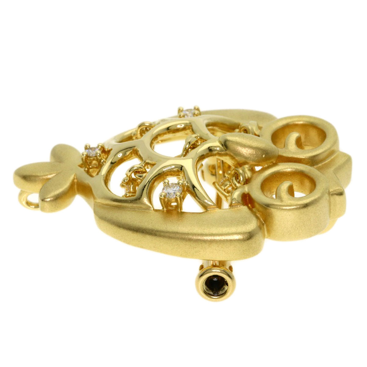 タサキ フクロウ ダイヤモンド ブローチ 中古 商品画像4