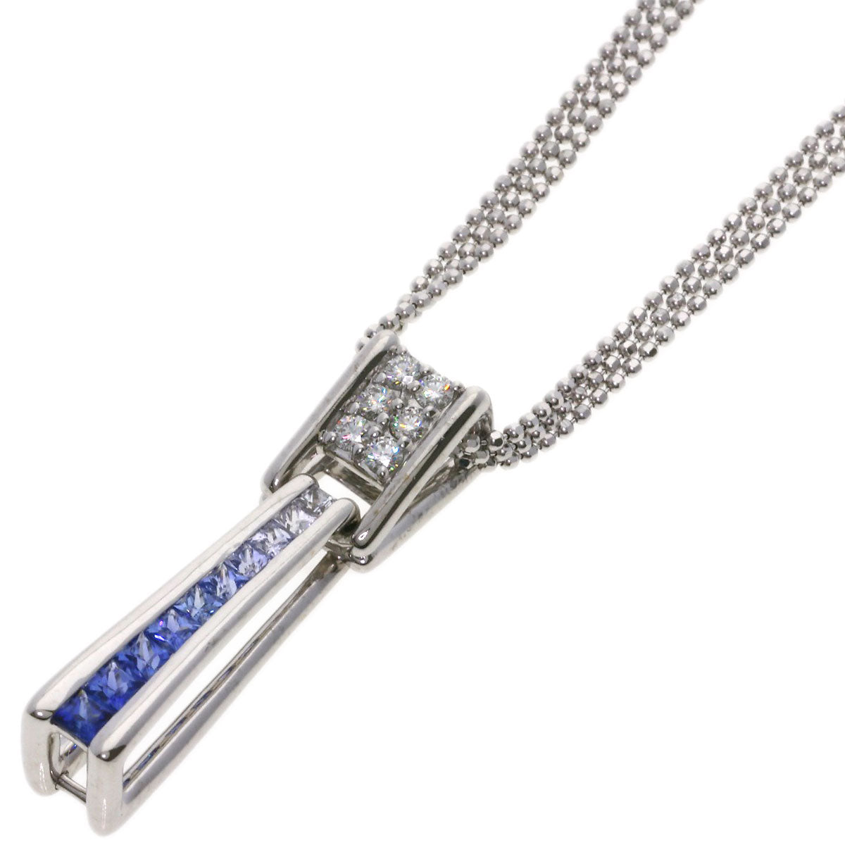 ジュネ サファイア ダイヤモンド ネックレス 中古 商品画像2