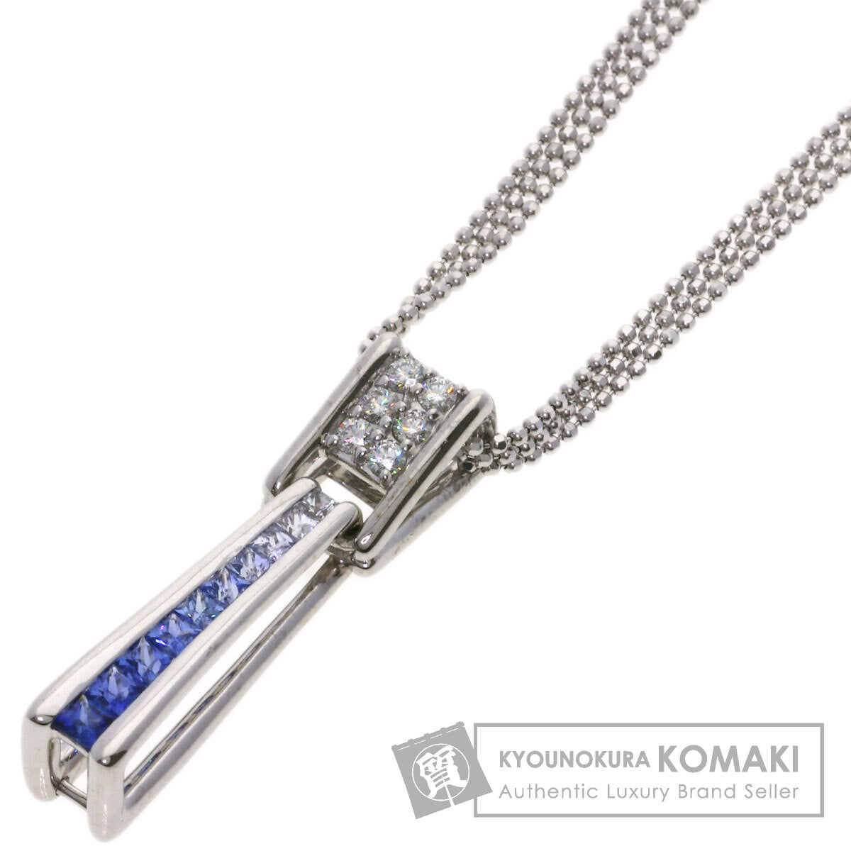 ジュネ サファイア ダイヤモンド ネックレス 中古 商品画像1