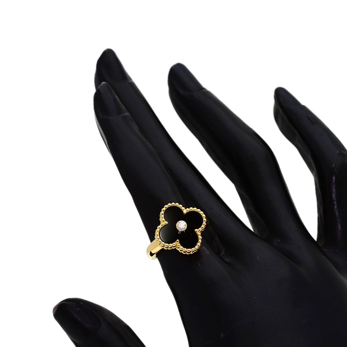 ヴァンクリーフ＆アーペル ヴィンテージ アルハンブラ オニキス ダイヤモンド #48 リング・指輪 中古 商品画像7