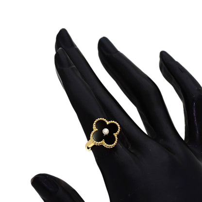 ヴァンクリーフ＆アーペル ヴィンテージ アルハンブラ オニキス ダイヤモンド #48 リング・指輪 中古 商品画像7