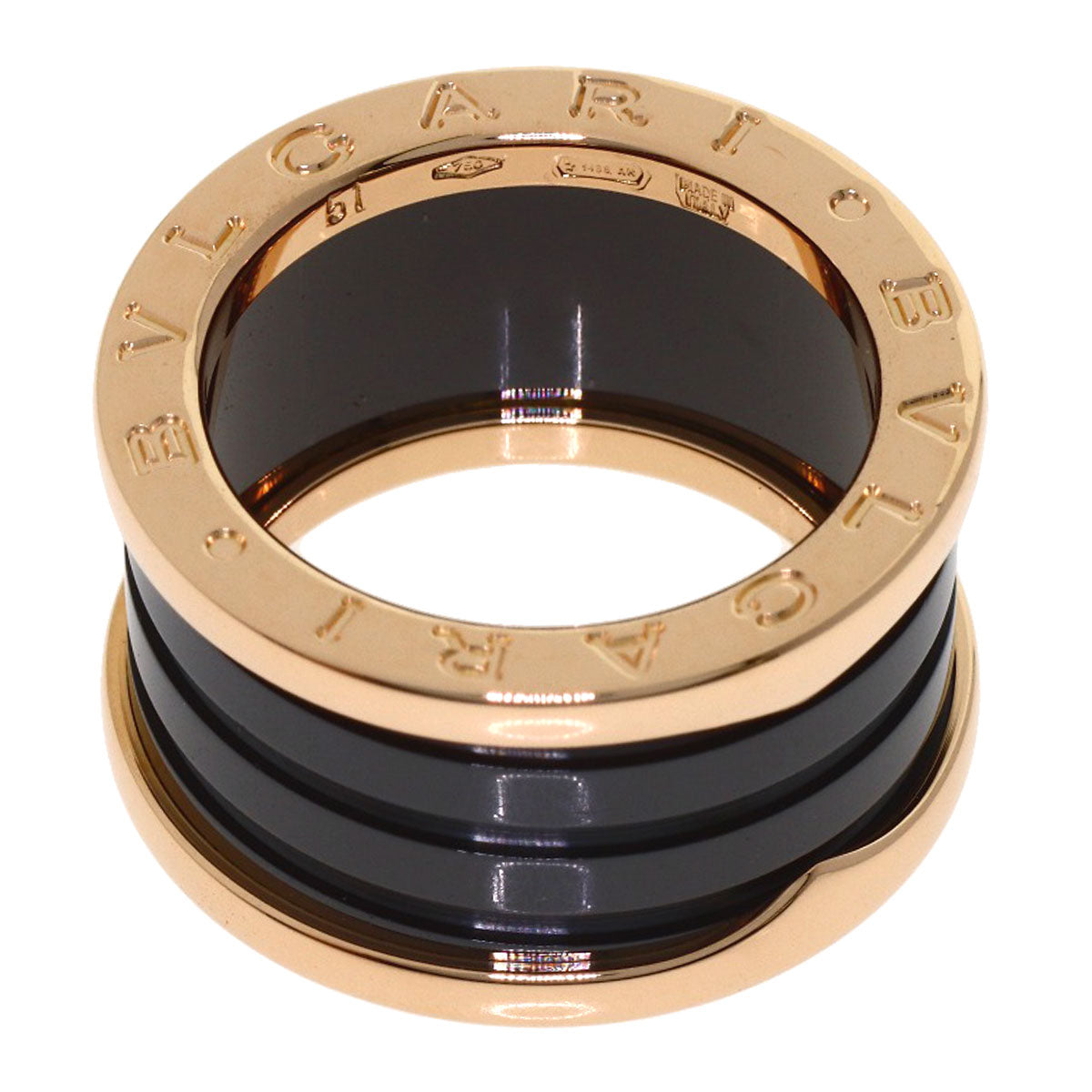 ブルガリ B-zero1 ビーゼロワン 4バンド 黒セラミック #51 リング・指輪 中古 商品画像5