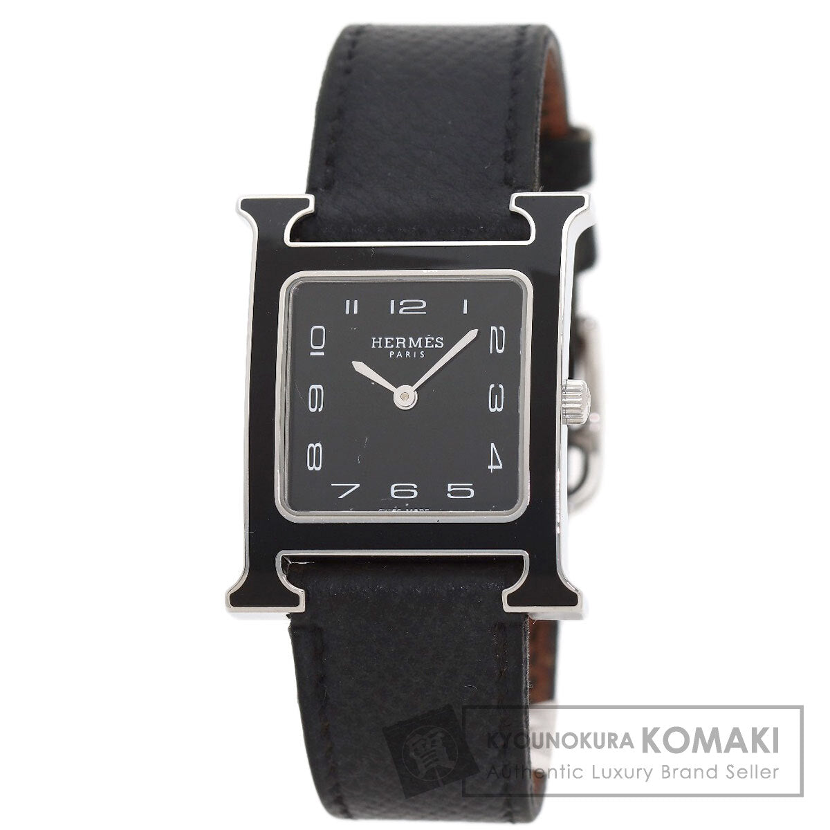 エルメス HH1.521 Hウォッチ ブラックラッカー 腕時計 中古 商品画像1