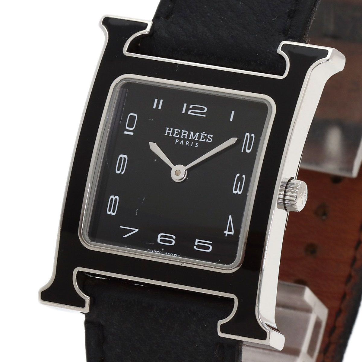 エルメス HH1.521 Hウォッチ ブラックラッカー 腕時計 中古 商品画像4