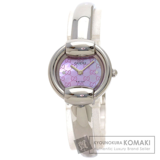 グッチ 1400L ラウンドフェイス GG バングル 腕時計 中古 商品画像1
