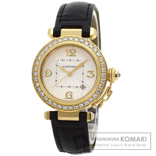 カルティエ WJ111551 パシャ 32mm ダイヤモンドベゼル 腕時計 中古 商品画像1