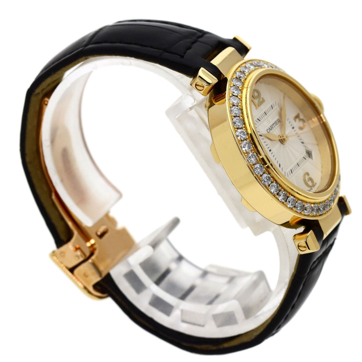 カルティエ WJ111551 パシャ 32mm ダイヤモンドベゼル 腕時計 中古 商品画像3