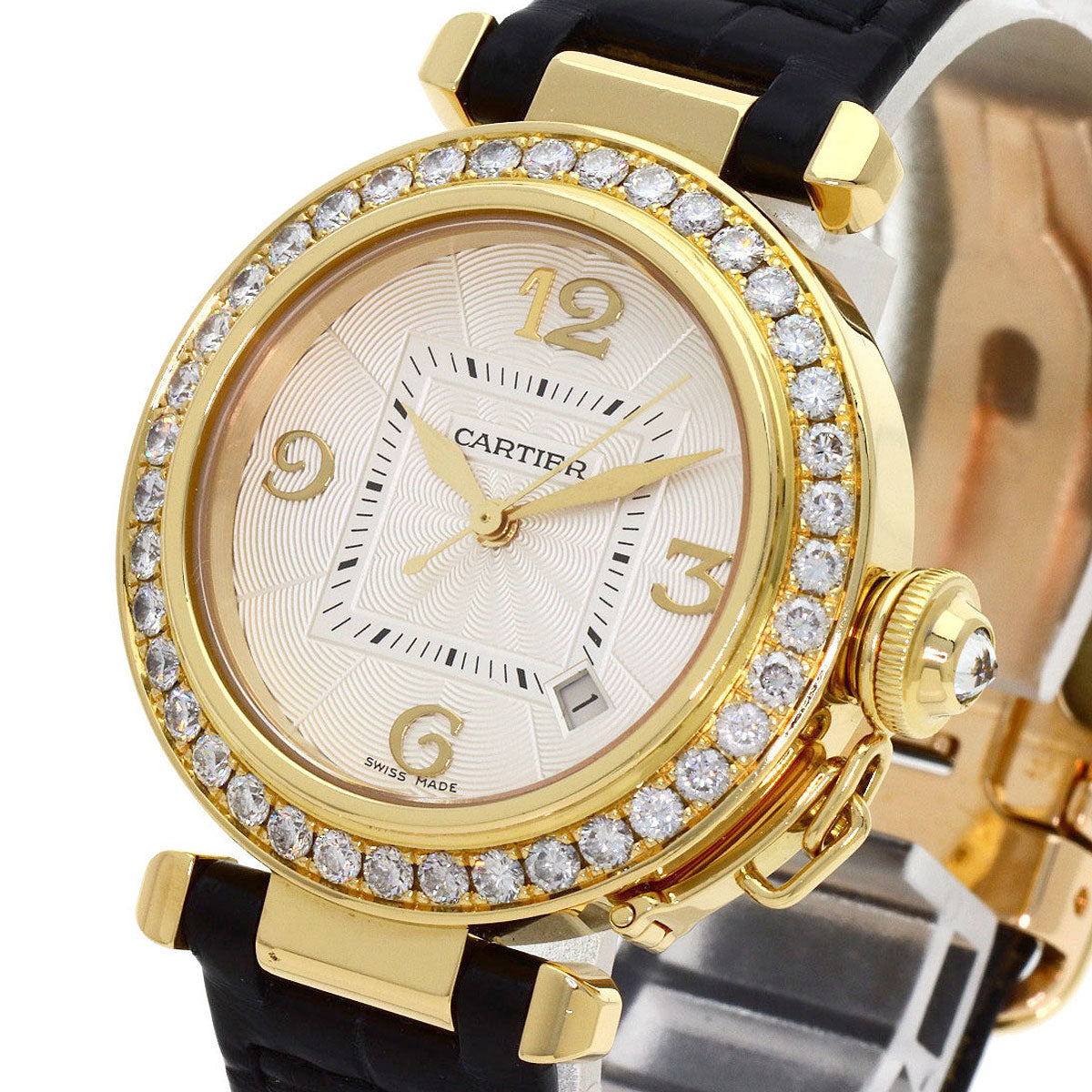 カルティエ WJ111551 パシャ 32mm ダイヤモンドベゼル 腕時計 中古 商品画像4