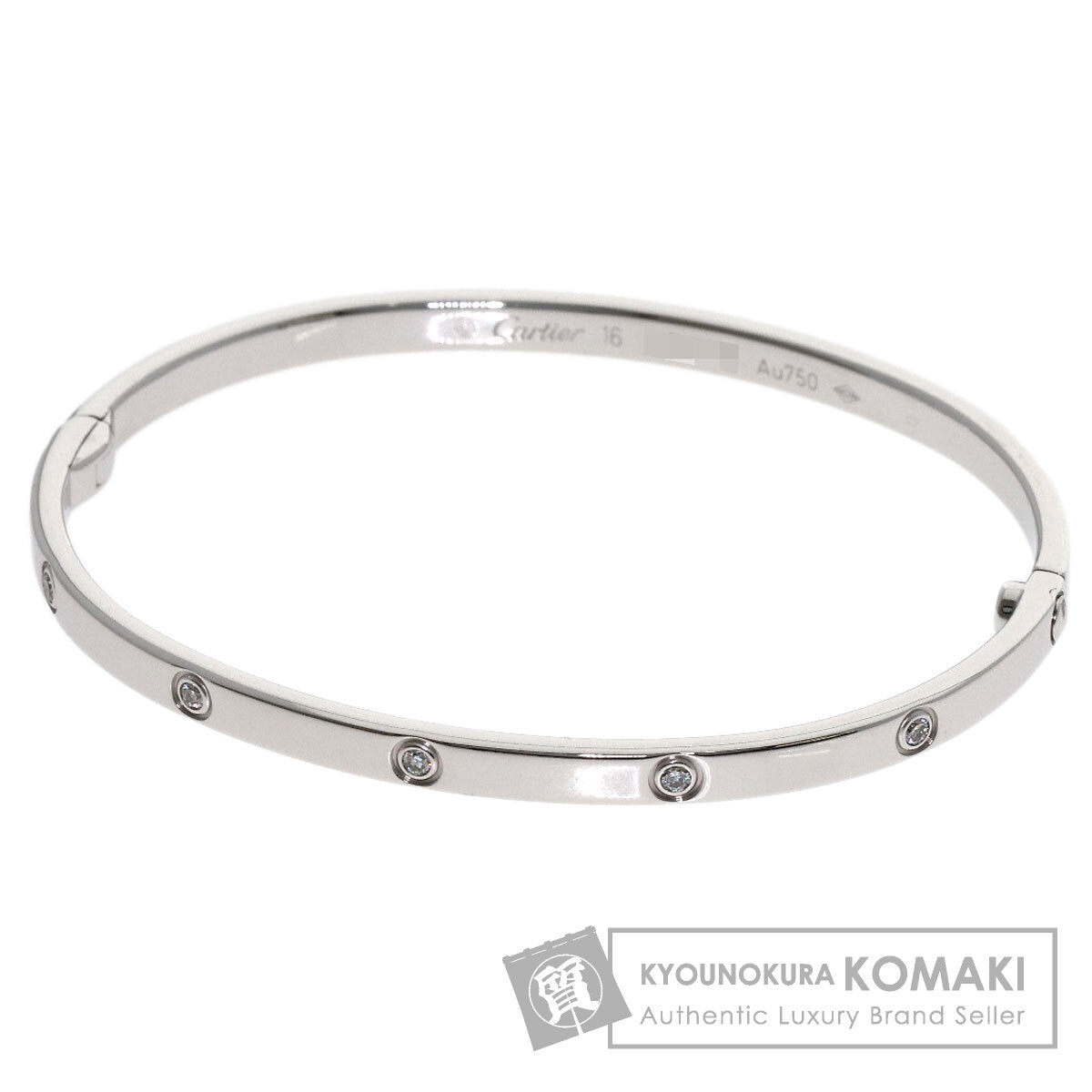 カルティエ ラブブレス SM フル ダイヤモンド #16 ドライバー無し ブレスレット 中古 商品画像1
