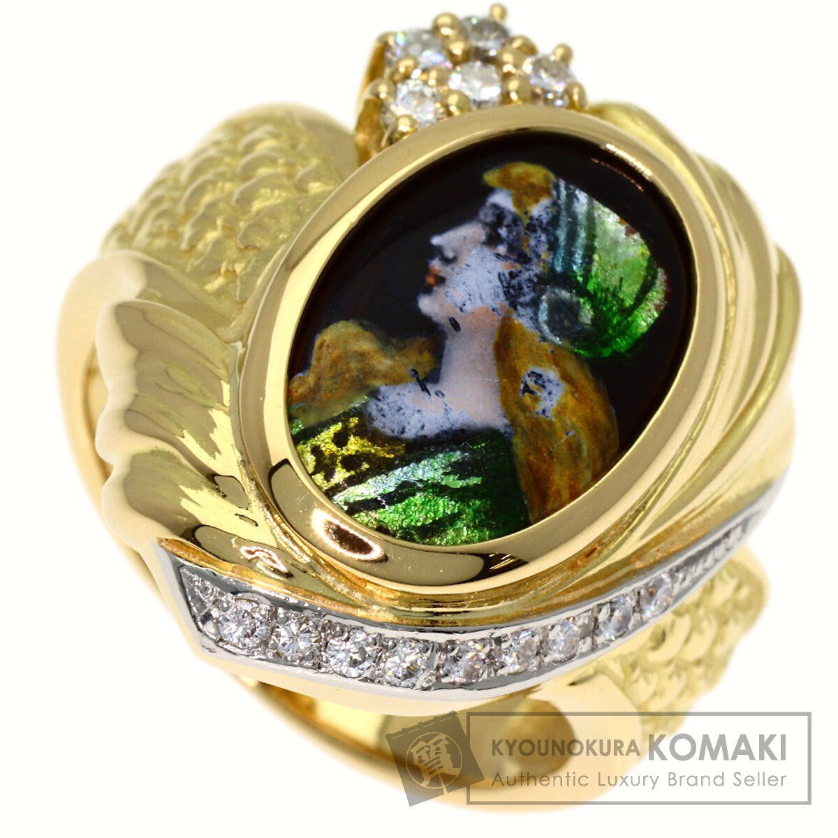 梶光夫 エマーユ ダイヤモンド リング・指輪 中古 商品画像1