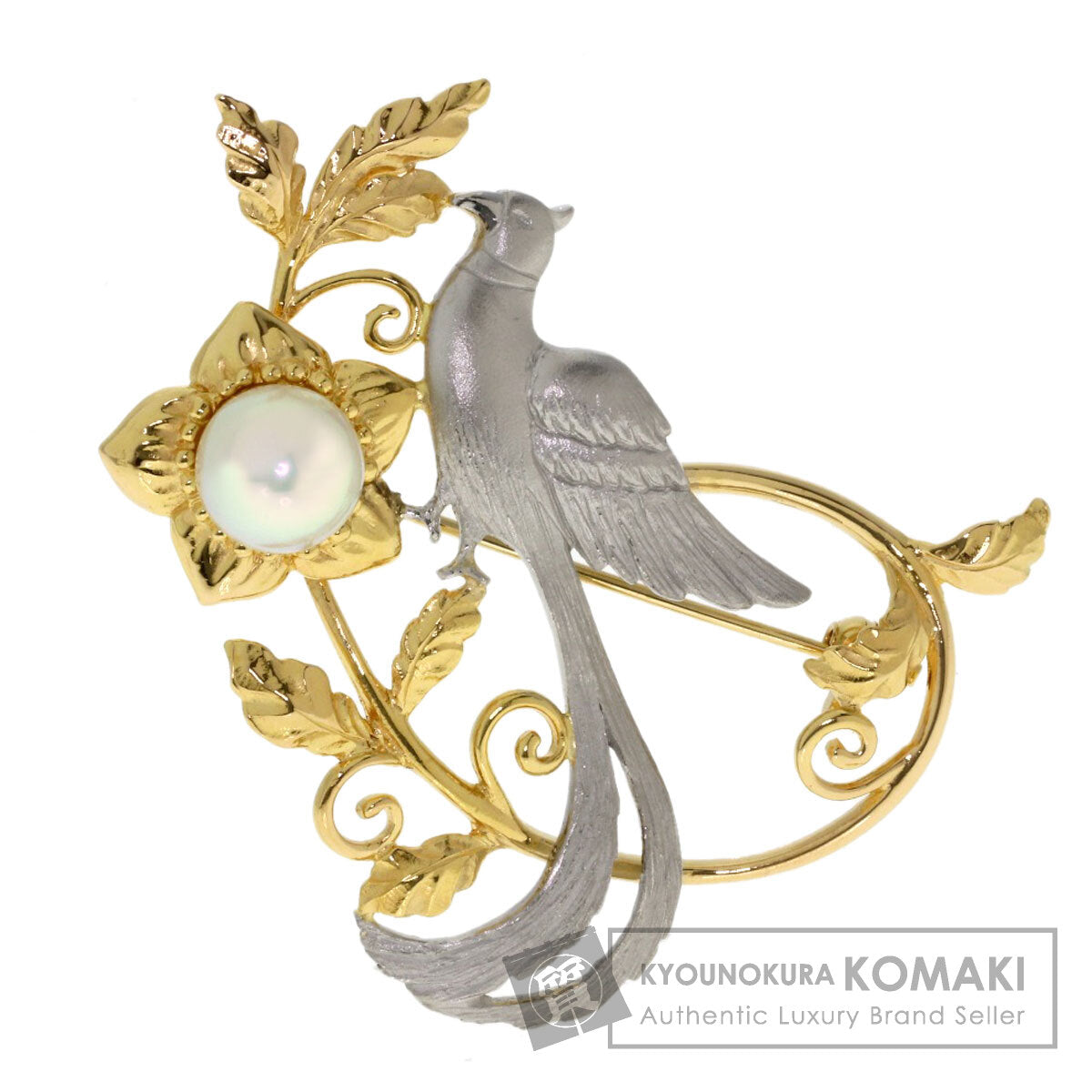 タサキ 鳥 バード パール 真珠 ブローチ 中古 商品画像1