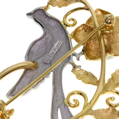 タサキ 鳥 バード パール 真珠 ブローチ 中古 商品画像5