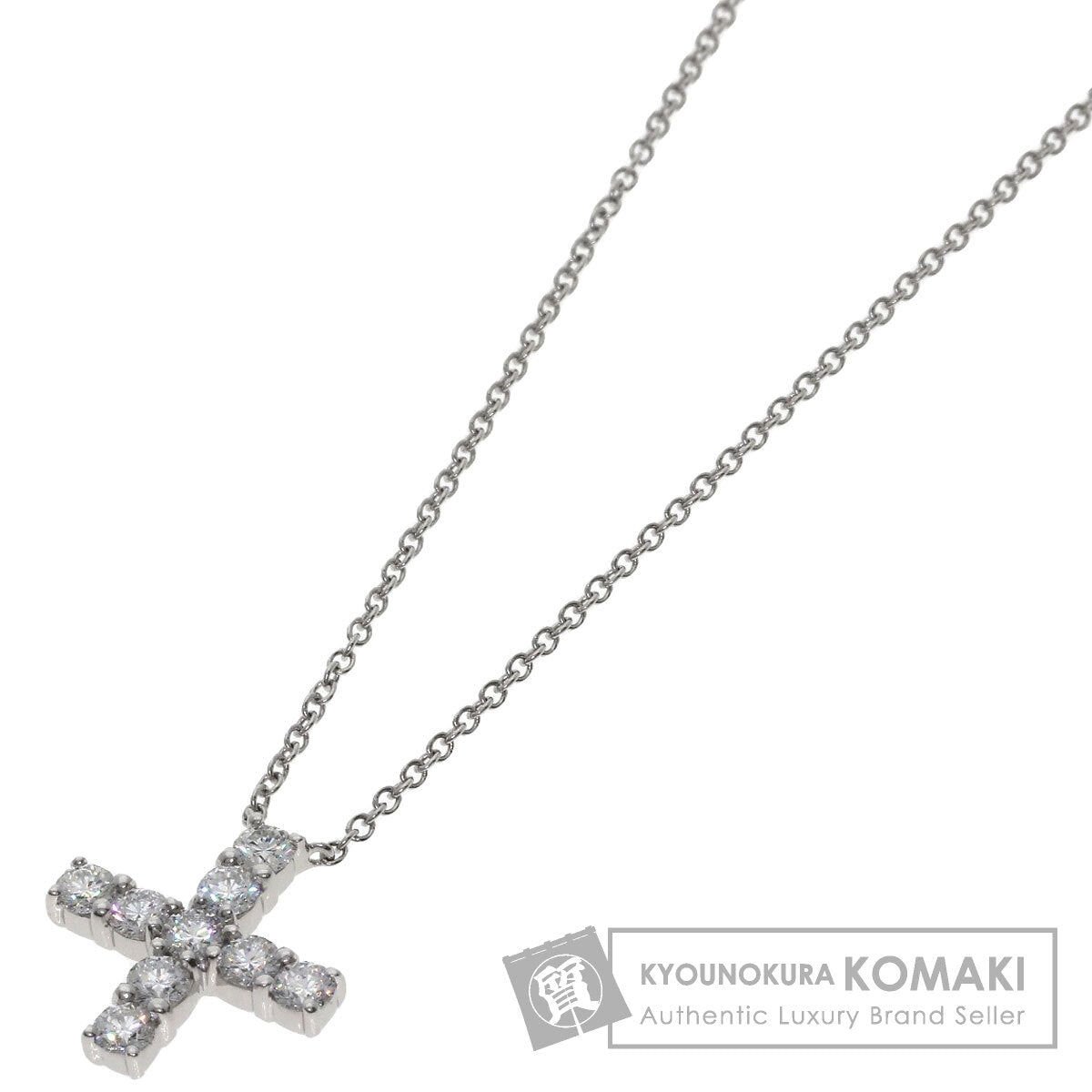 ハリーウィンストン ミニクロス ダイヤモンド ネックレス 中古 商品画像1