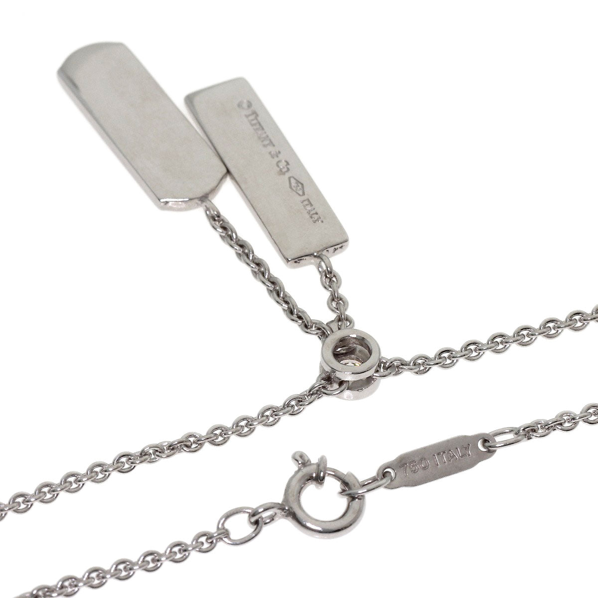 ティファニー 1837 ダブルバー 1P ダイヤモンド ネックレス 中古 商品画像3
