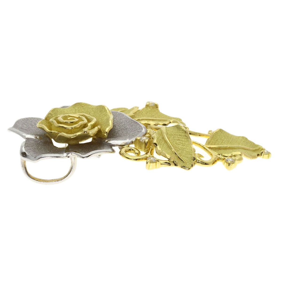 田村俊一 フラワー ダイヤモンド 2WAY ペンダントトップ 中古 商品画像4