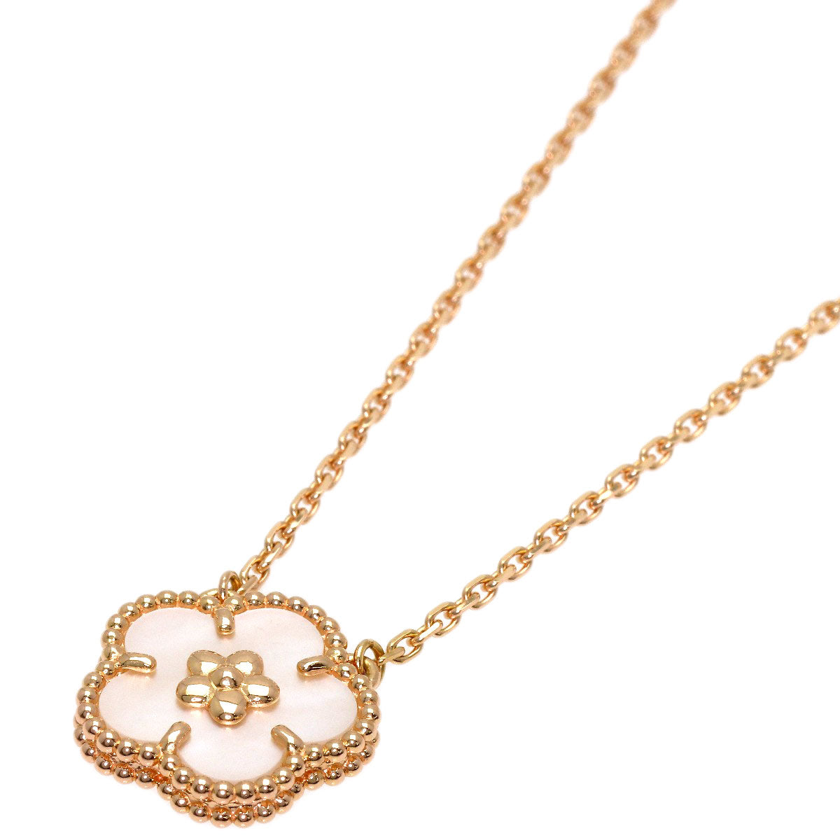ヴァンクリーフ＆アーペル ラッキースプリング プラムブロッサム シェル ネックレス 中古 商品画像2