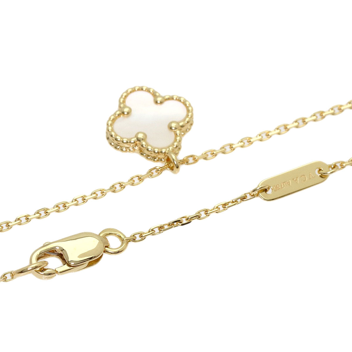 ヴァンクリーフ＆アーペル スウィート アルハンブラ ホワイトシェル ネックレス 中古 商品画像3
