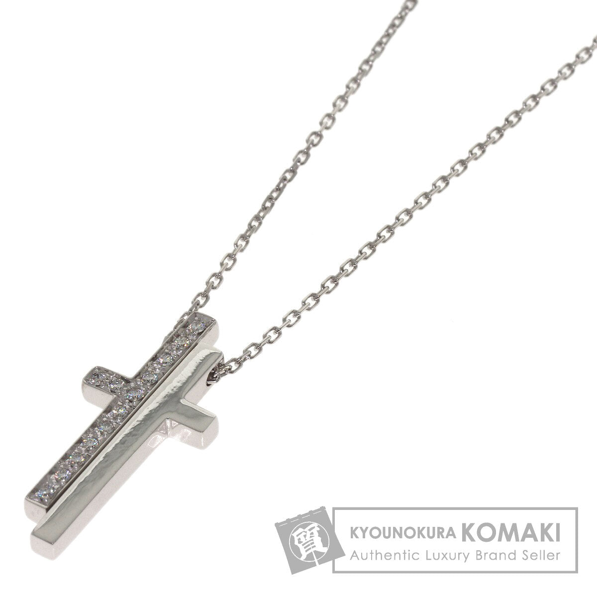 グッチ セパレート クロス ダイヤモンド ネックレス 中古 商品画像1