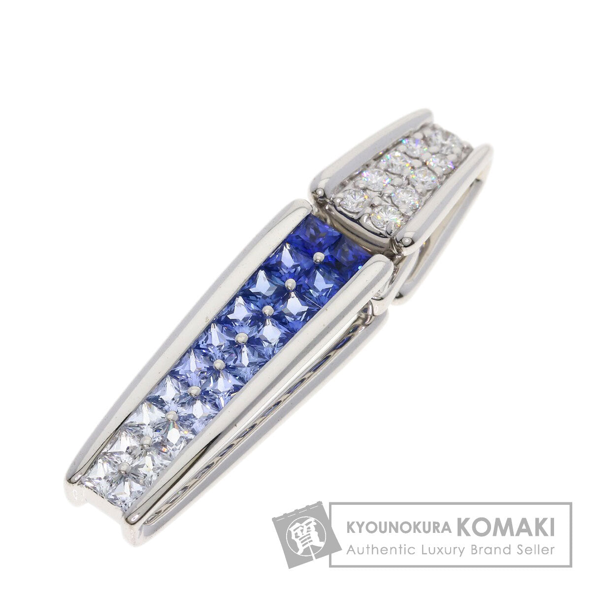ジュネ サファイア ダイヤモンド ペンダントトップ 中古 商品画像1
