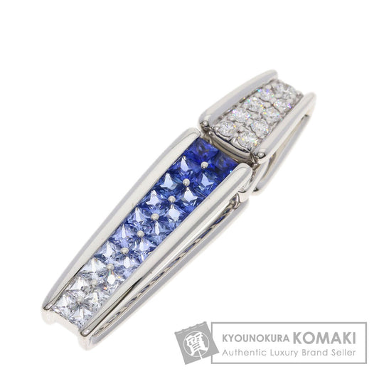 ジュネ サファイア ダイヤモンド ペンダントトップ 中古 商品画像1