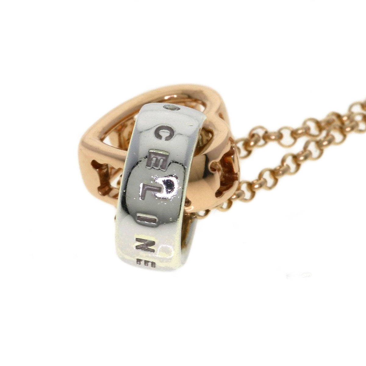 セリーヌ マカダム ハート ベビーリング ダイヤモンド ネックレス 中古 商品画像8