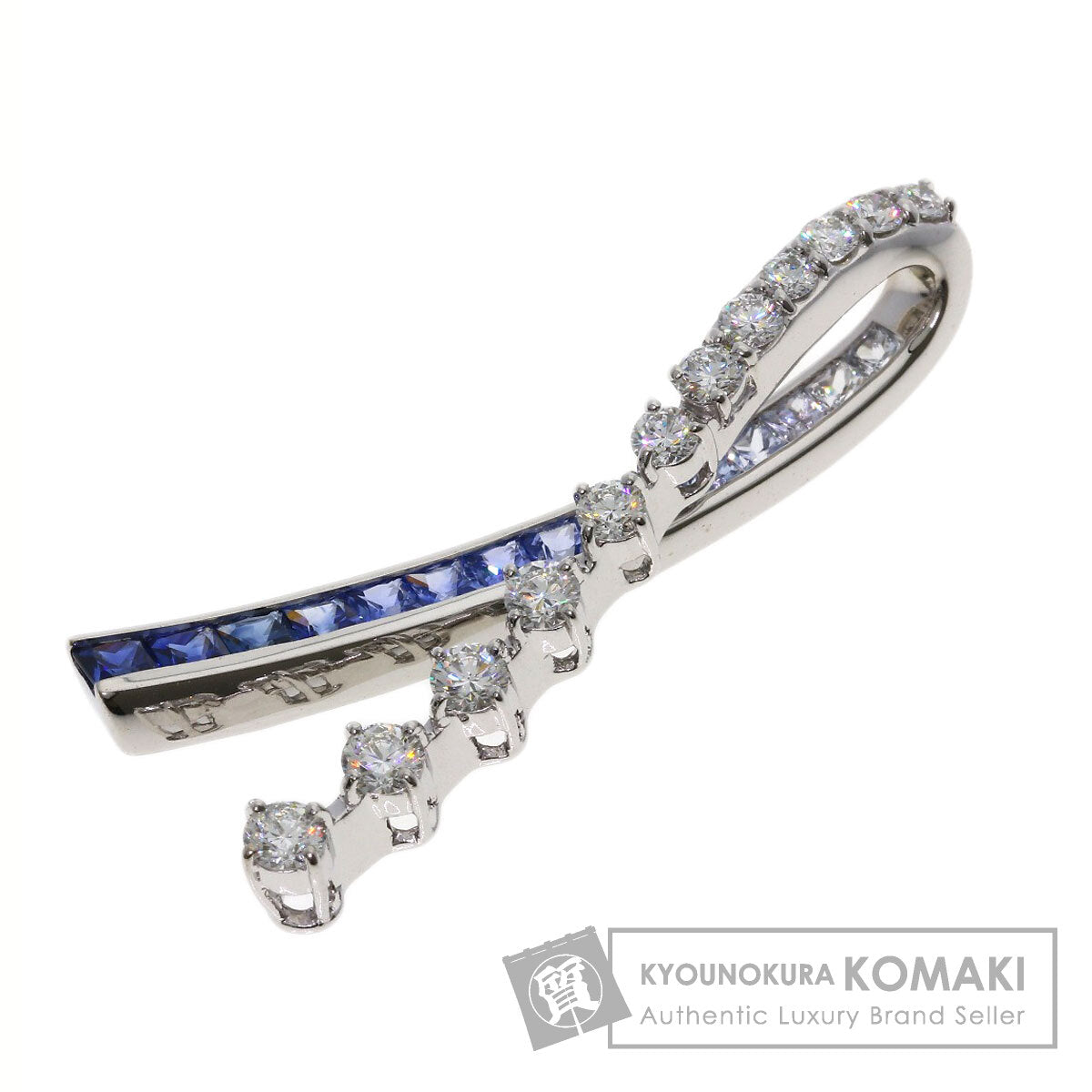 ジュネ サファイア ダイヤモンド ペンダントトップ 中古 商品画像1