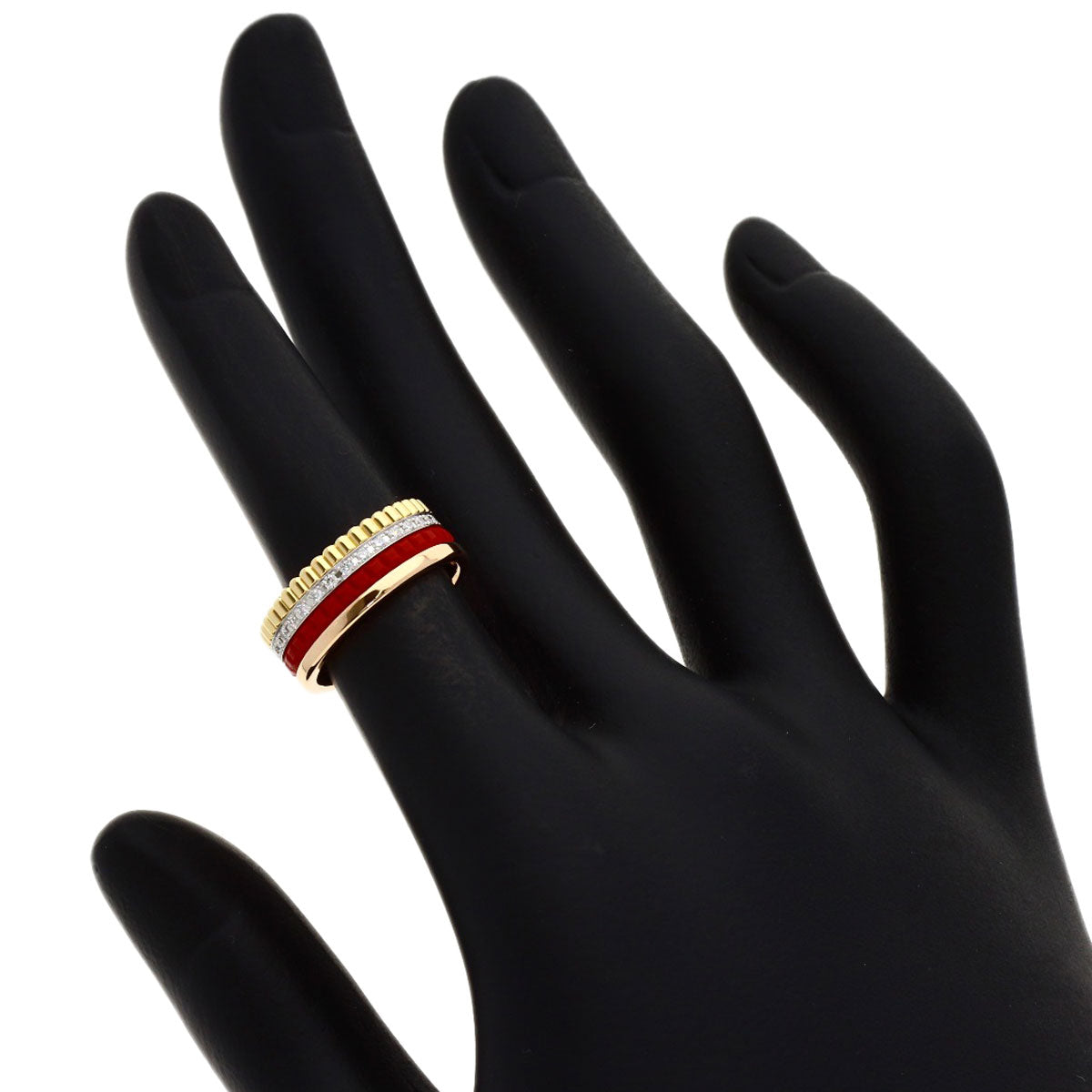 ブシュロン キャトル スモール レッド セラミック ダイヤモンド #47 リング・指輪 中古 商品画像7