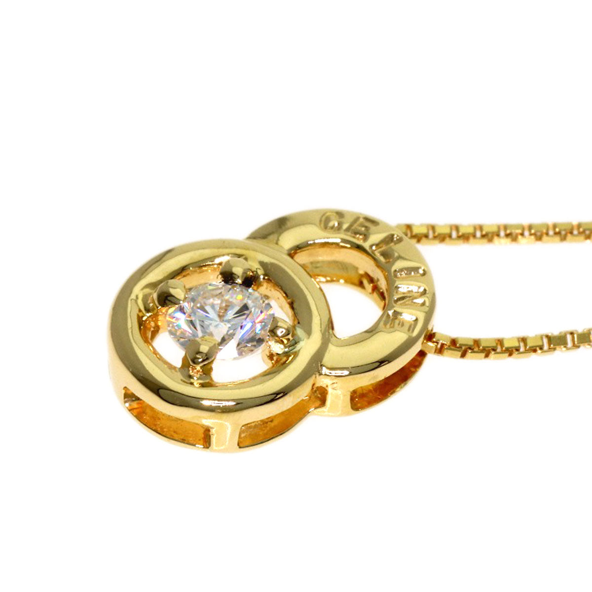 セリーヌ ダブルサークル ダイヤモンド ネックレス 中古 商品画像6