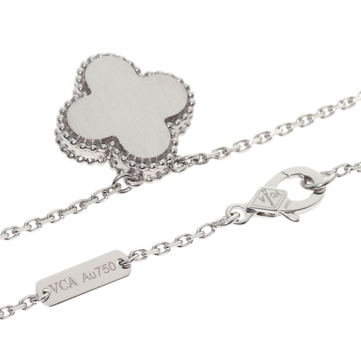 ヴァンクリーフ＆アーペル ヴィンテージ アルハンブラ ダイヤモンド ギヨシェ ネックレス 中古 商品画像3